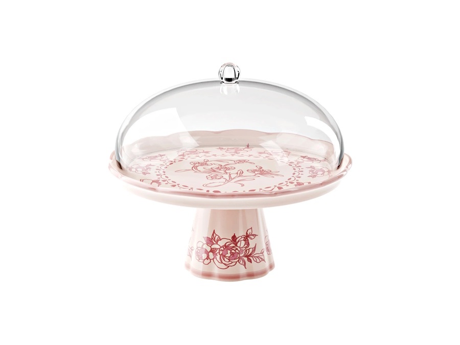 FRATELLI GUZZINI S.P.A. Josephine, alzata con campana - Rosa