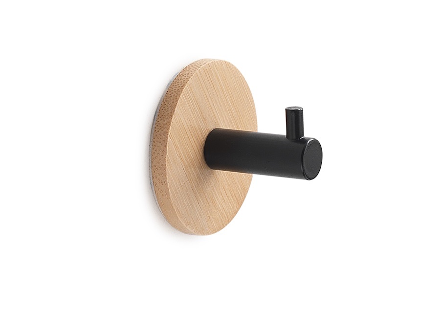 GEDY SPA Juncos appendiabiti singolo naturale/nero matt