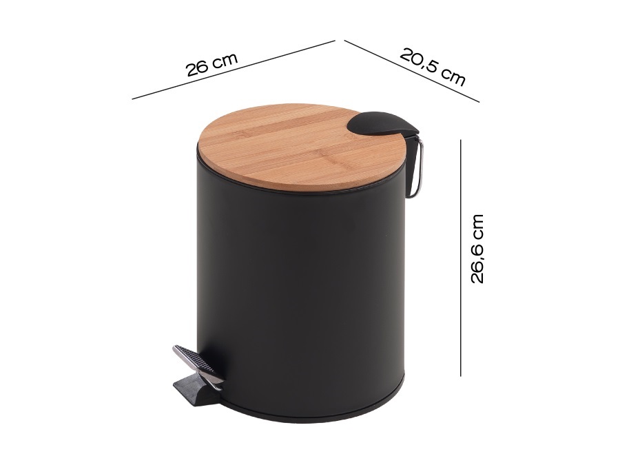 GEDY SPA Kenta, portarifiuti 5 lt naturale/nero matt