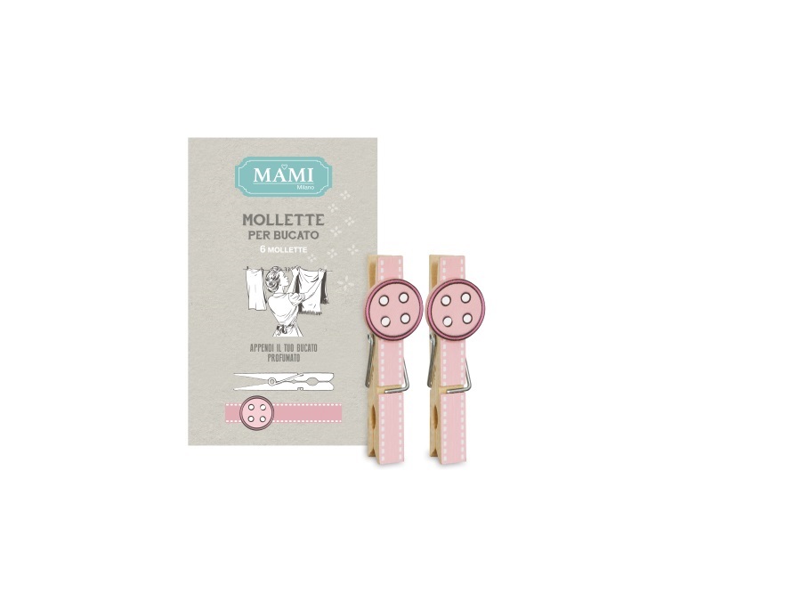 MAMI MILANO Kit 6 mollette - rosa