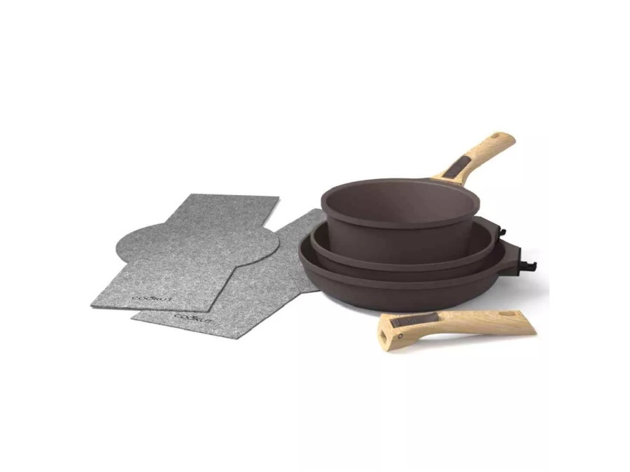 COFARIM COOKUT KIT CUCINA CON MANICO AMOVIBILE-MOKA