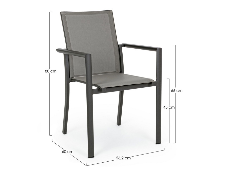 BIZZOTTO Konnor, sedia c-br antracite