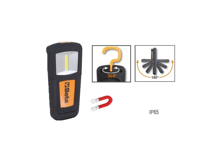 BETA UTENSILI Lampada ricaricabile compatta con LED ad altissima luminosità. Batteria ai polimeri di litio - 1838COB