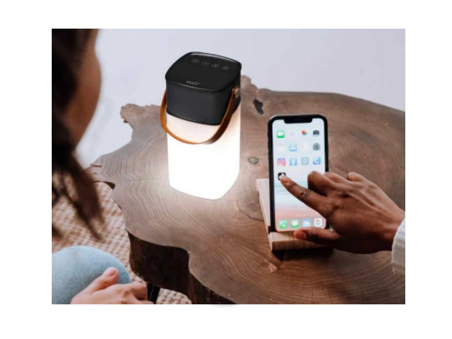 WD LIFESTYLE LAMPADA SPEAKER WIRELESS CON LUCE A LED, NERO