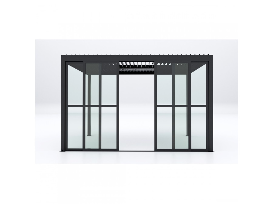 MAGAZZINI COSMA S.P.A. Laterale policarbonato per pergola bioclimatica, lato da 4 m, antracite