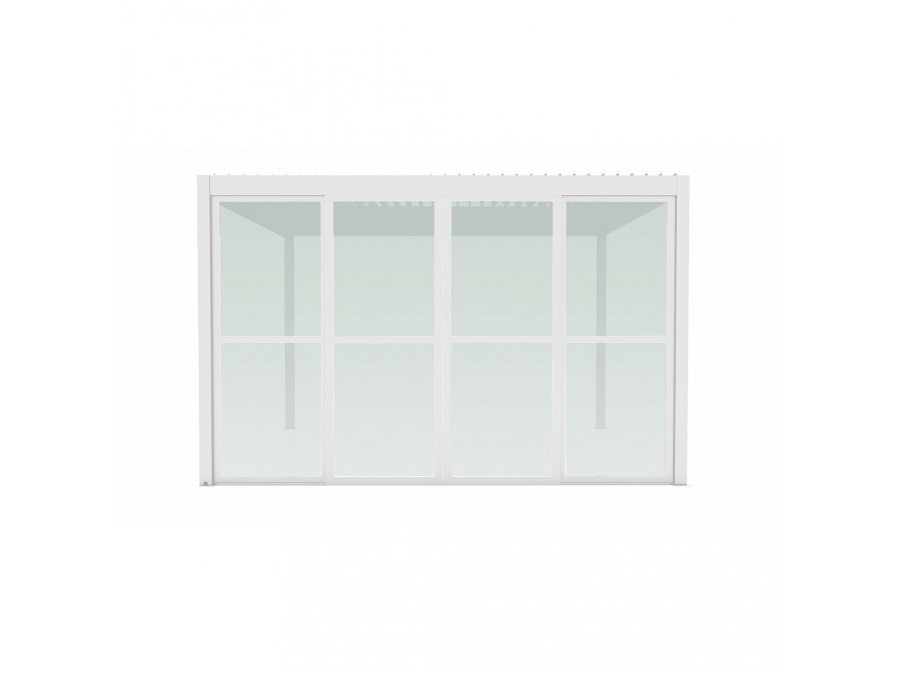 MAGAZZINI COSMA S.P.A. Laterale policarbonato per pergola bioclimatica, lato da 4 m, bianco