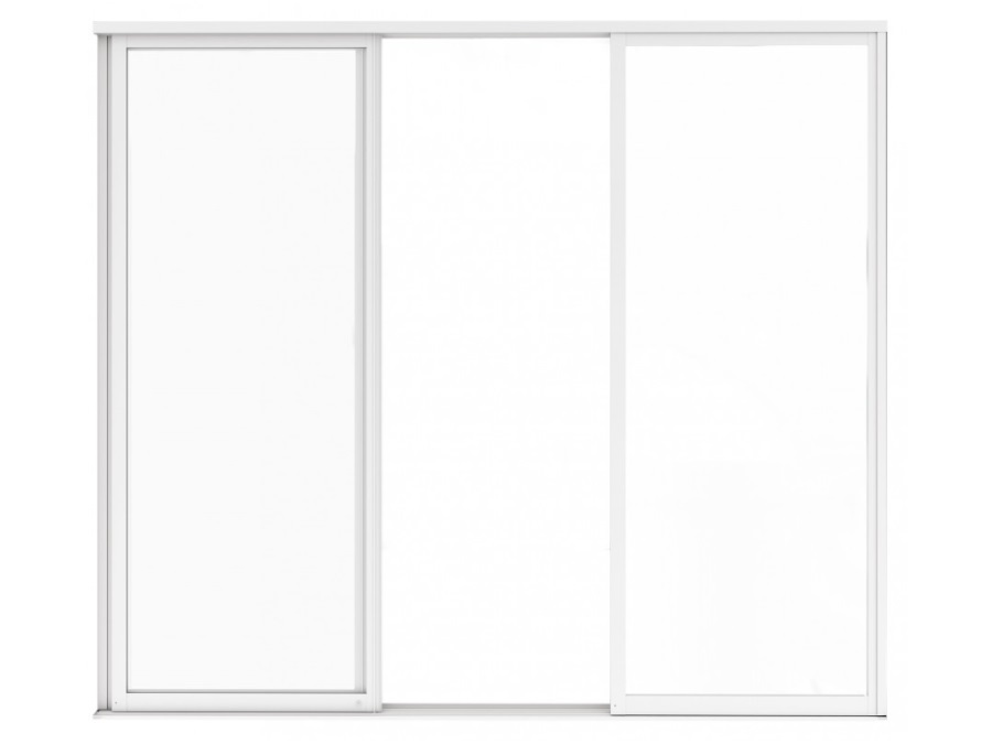MAGAZZINI COSMA S.P.A. Laterale scorrevole con vetro per pergola bioclimatica, lato da 3 mt, bianco