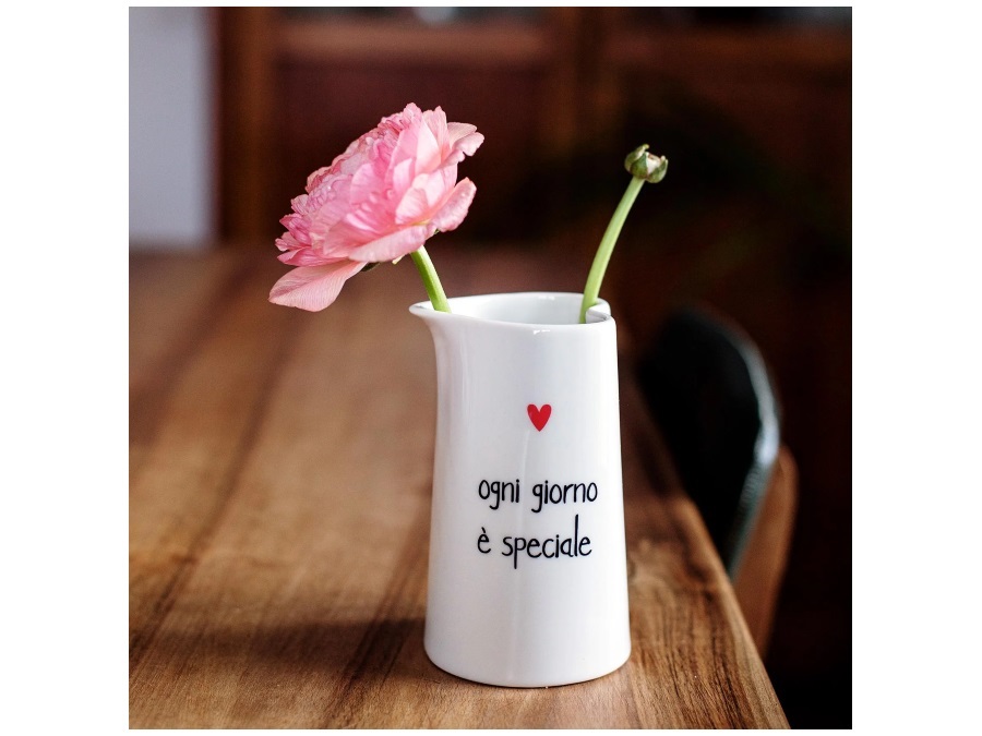 SIMPLE DAY LIVING & LIFESTYLE Lattiera in gres Ogni giorno è speciale, 32 cl