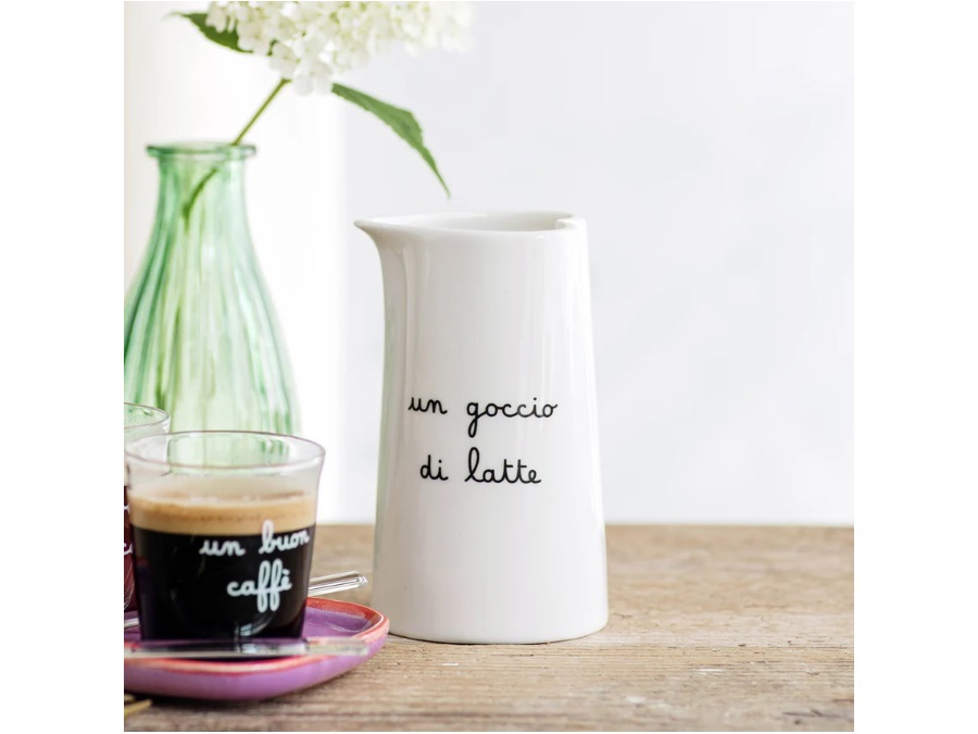 SIMPLE DAY LIVING & LIFESTYLE Lattiera in gres Un goccio di latte, 32 cl