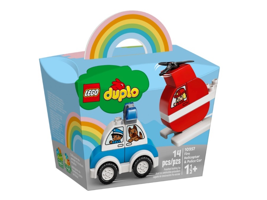 LEGO Lego duplo, Elicottero antincendio e Auto della polizia 10957