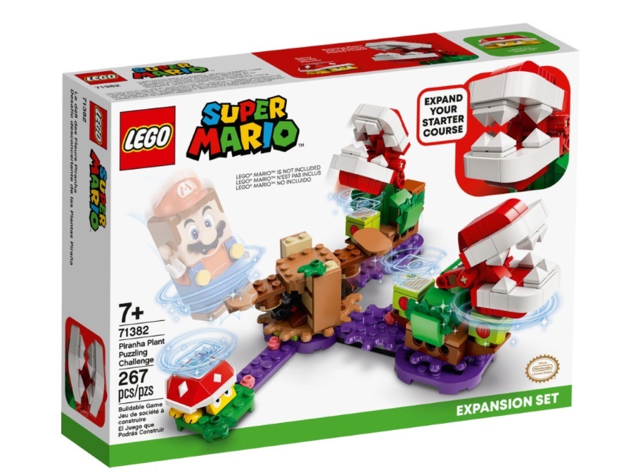 Lego lego super mario, pianta piranha - pack di espansione 71382