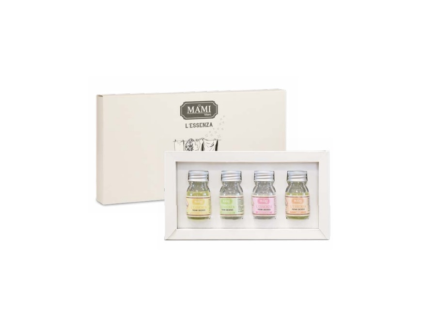 MAMI MILANO L'essenza, box 4 tester essenza per bucato in vetro 30 ml assortiti