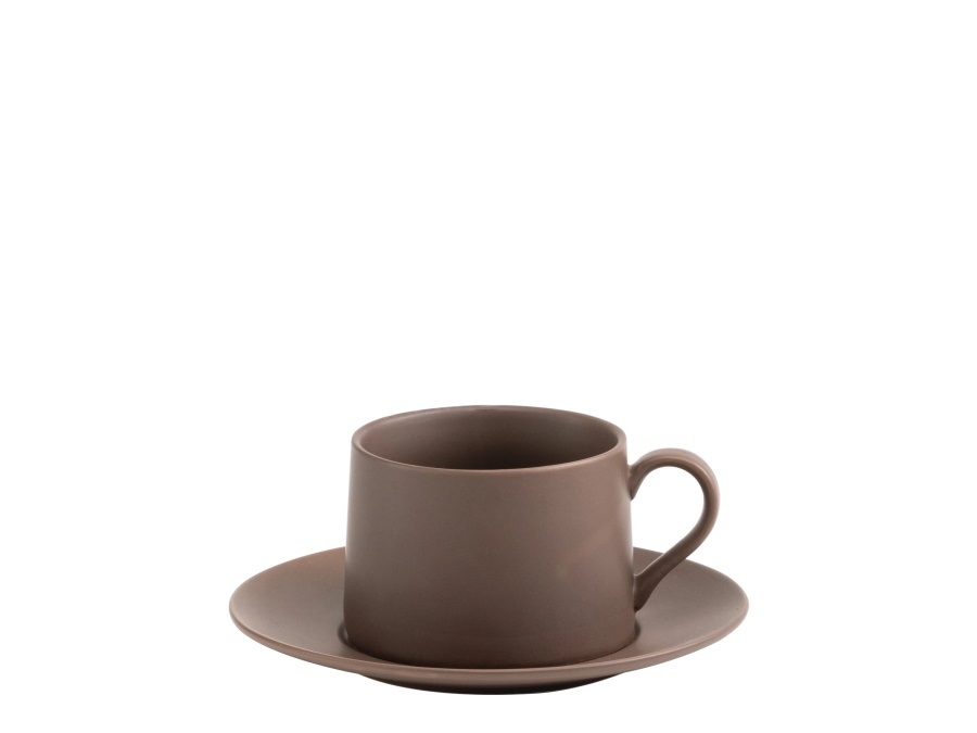 ZAFFERANO S.R.L. Levante, tazza the con piattino marrone 43,5 cl