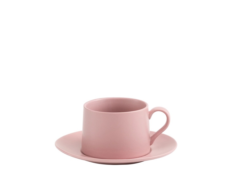 ZAFFERANO S.R.L. Levante, tazza the con piattino rosa antico 43,5 cl