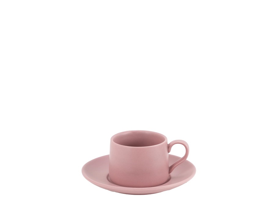 ZAFFERANO S.R.L. Levante, tazzina caffè con piattino rosa antico 8 cl