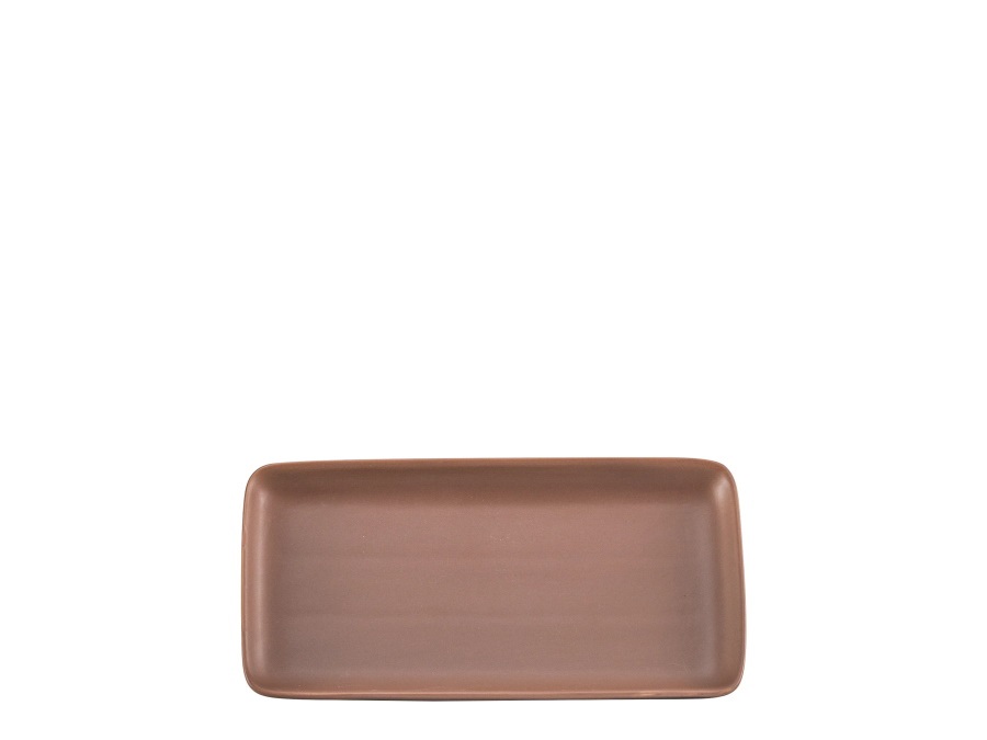 ZAFFERANO S.R.L. Levante, vassoio rettangolare marrone 12,5x23 cm