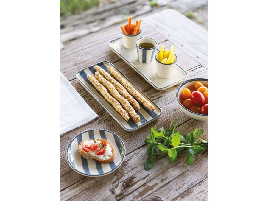 ZAFFERANO S.R.L. Lido, bicchierino righe nero 7 cl