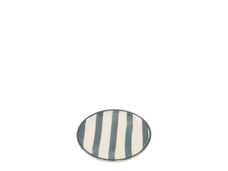 ZAFFERANO S.R.L. Lido, piattino righe grigio Ø 13 cm