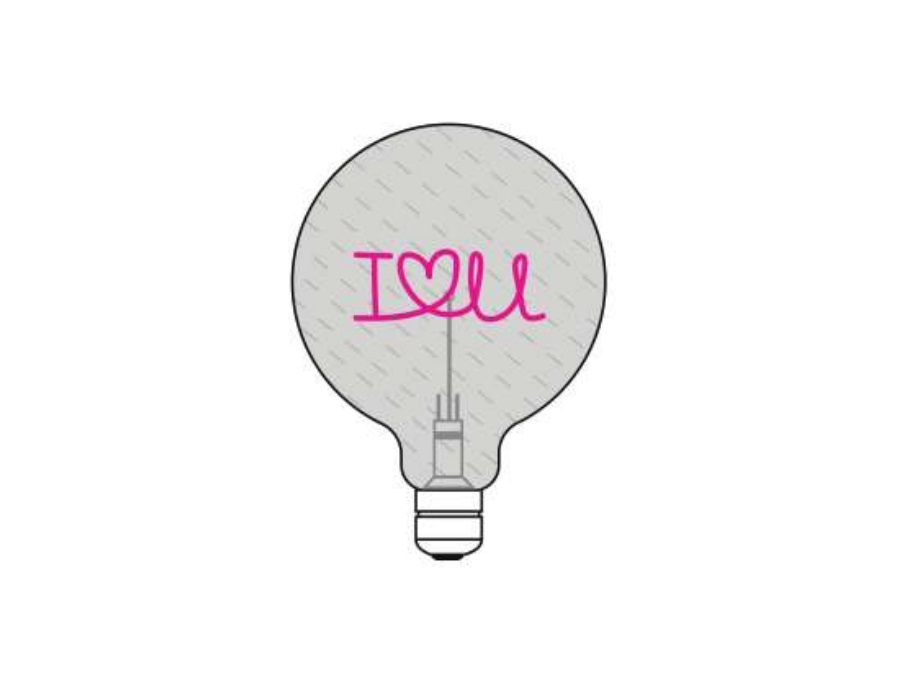 LIGHT NOTES Light notes bulb, I love you