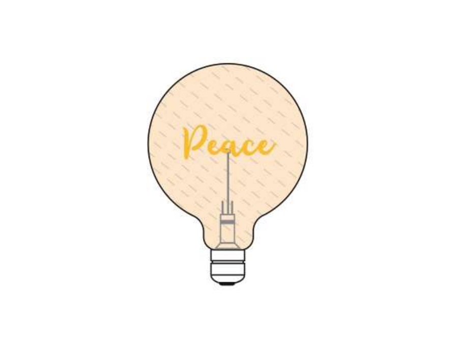 LIGHT NOTES Light notes bulb, peace