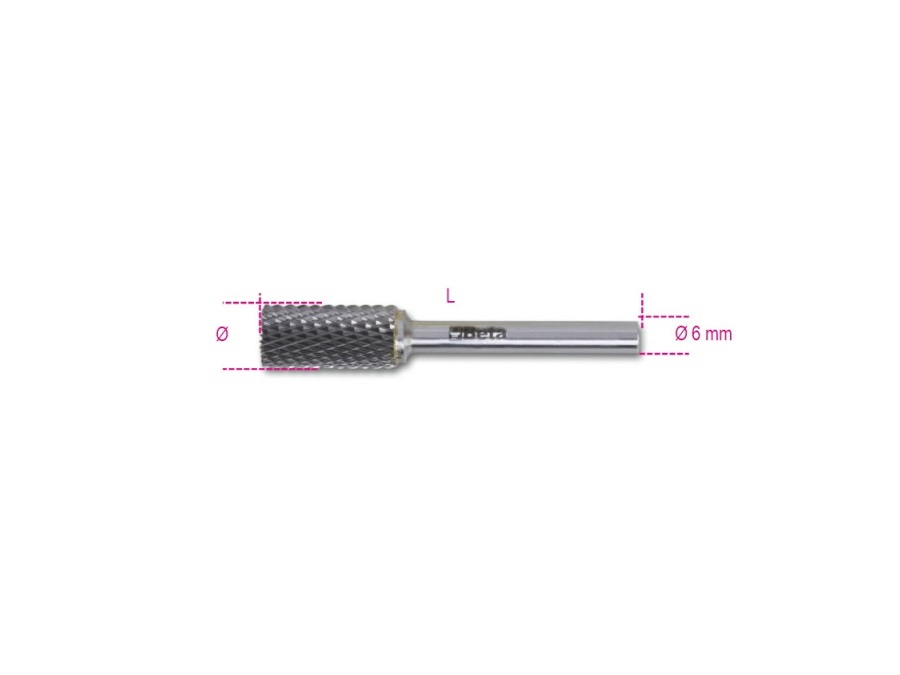 BETA UTENSILI Lima rotativa in metallo duro taglio incrociato HM4, 426MD/CP8