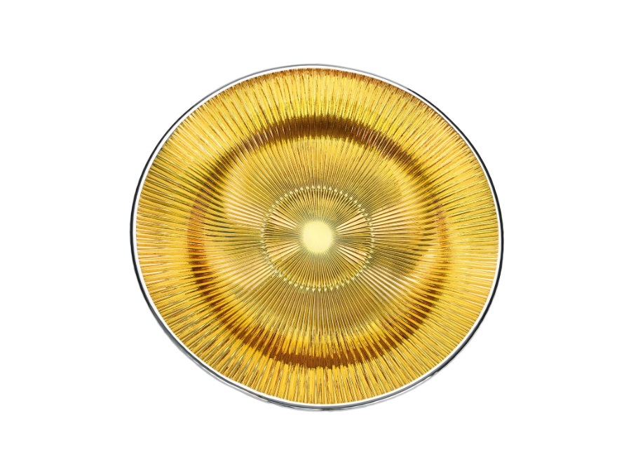 IVV Lirica, Piatto in vetro decoro oro argentato 22 cm