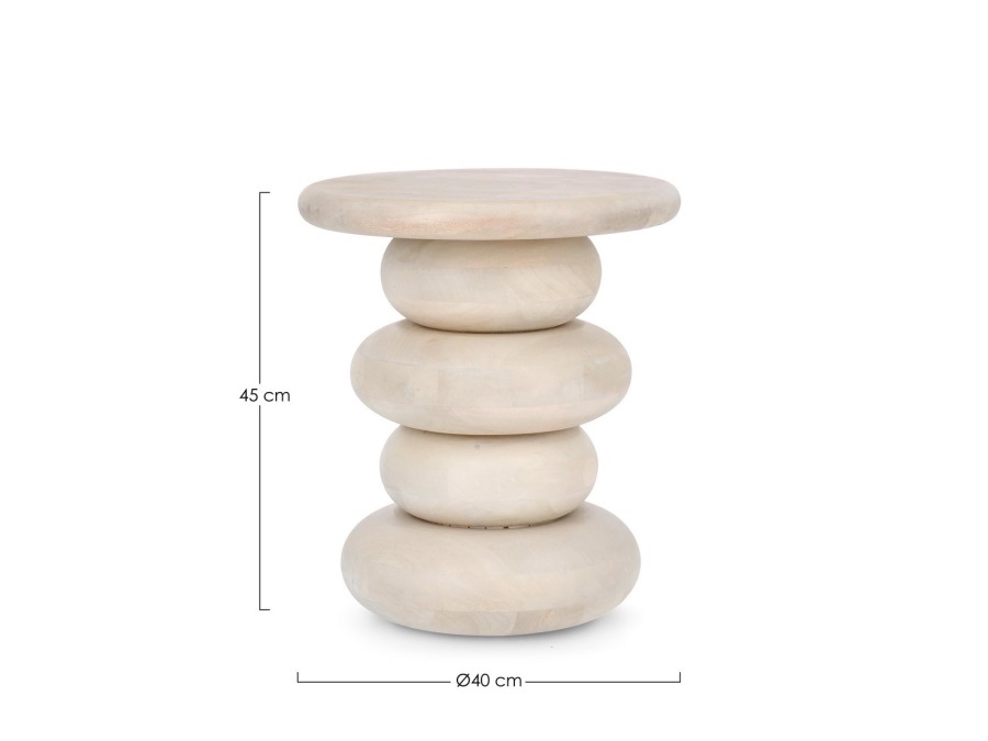 BIZZOTTO Lopez, tavolino Ø40 cm naturale