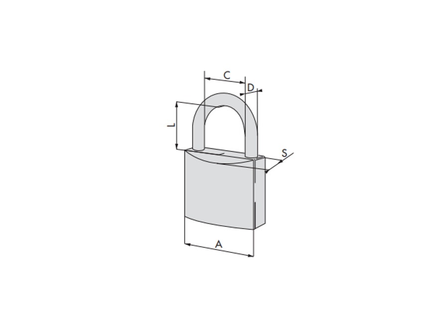 CISA LUCCHETTO IN OTTONE LOCKING LINE COD. 21010 20 0