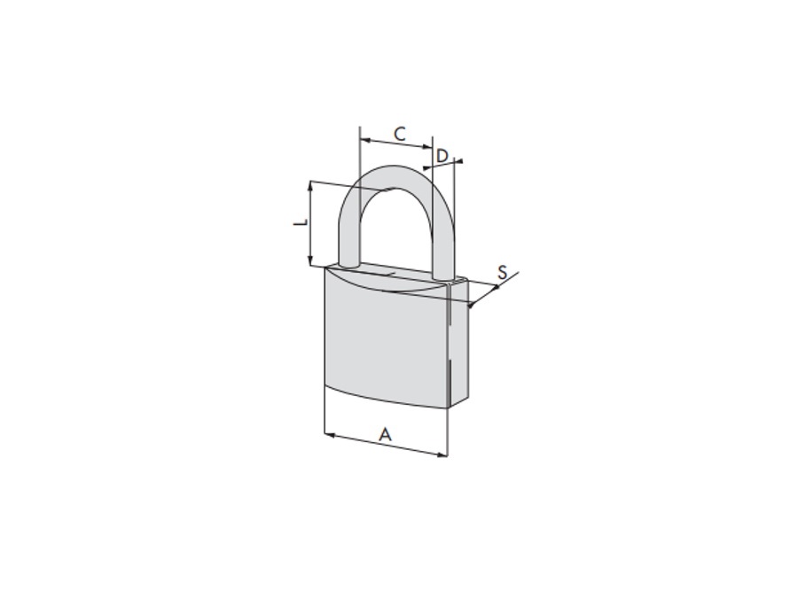 CISA LUCCHETTO IN OTTONE LOCKING LINE COD. 21010 60 0