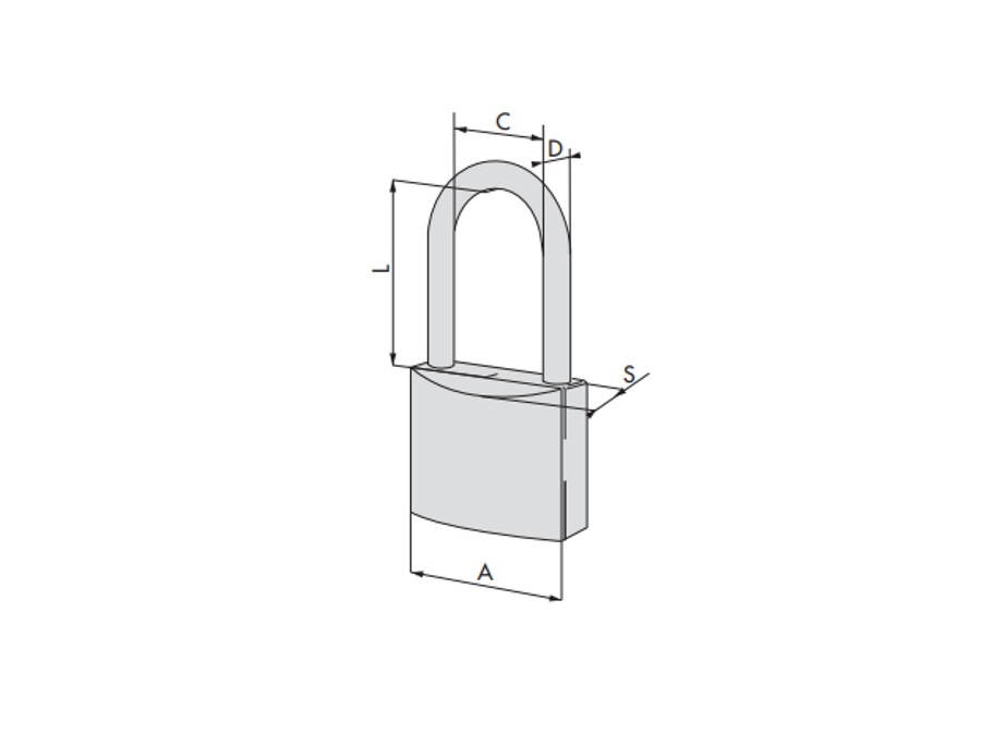 CISA LUCCHETTO IN OTTONE LOCKING LINE COD. 21011 30 0