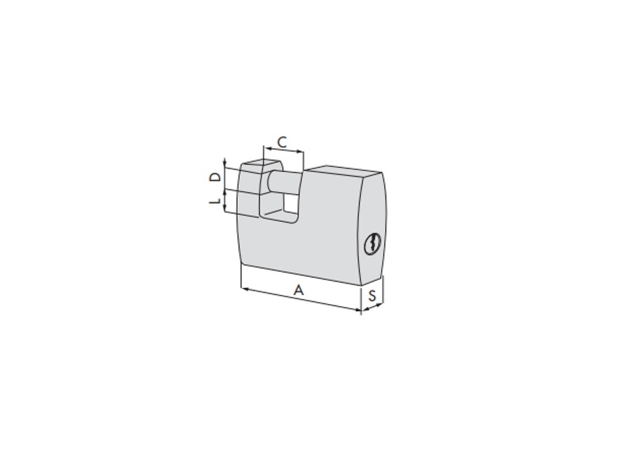 CISA LUCCHETTO RETTANGOLARE LOCKING LINE COD. 21610 63 0