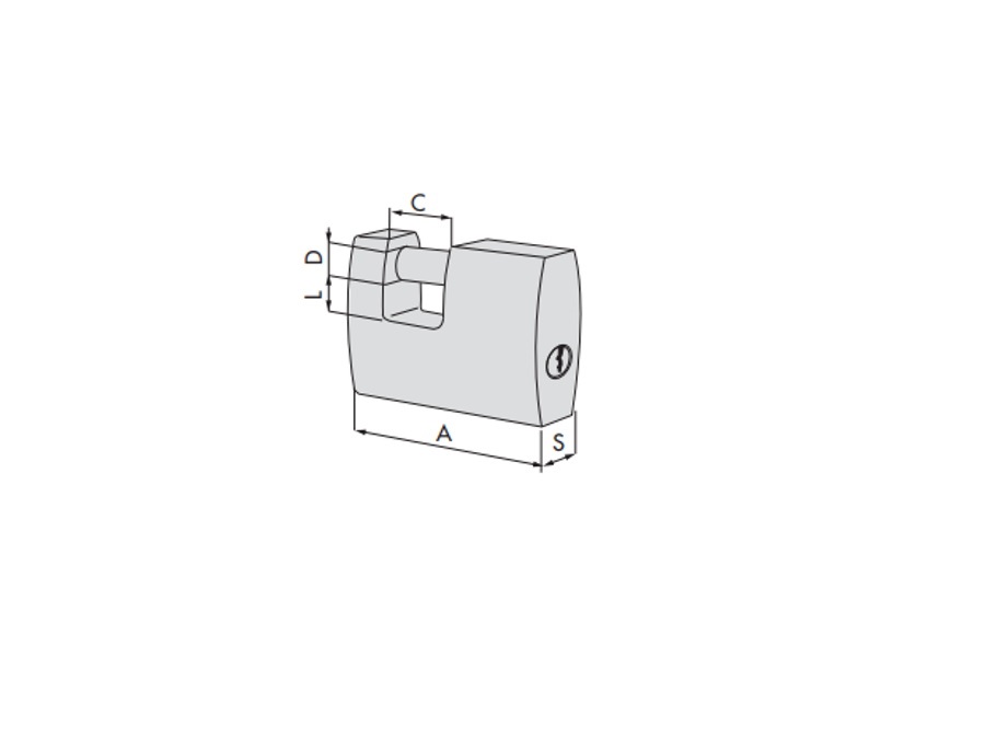 CISA LUCCHETTO RETTANGOLARE LOCKING LINE COD. 21610 90 0