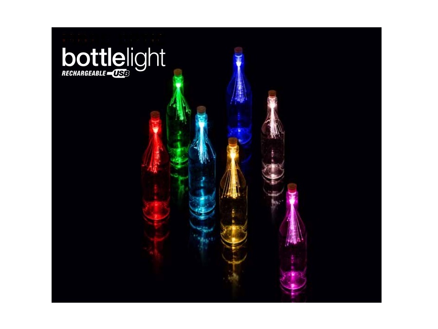 TRADING GROUP Luce per bottiglia in fibra ottica, Bottle fibre optic, Suck Uk