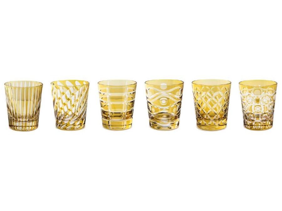 LIVELLARA S.R.L. Luxury, set 6 tumbler amber