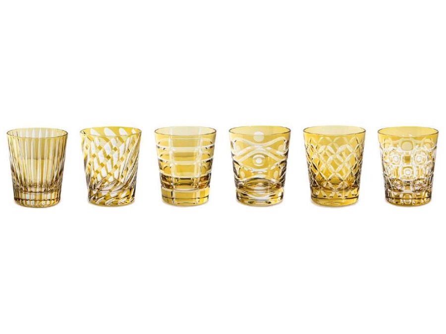 LIVELLARA S.R.L. Luxury, set 6 tumbler amber