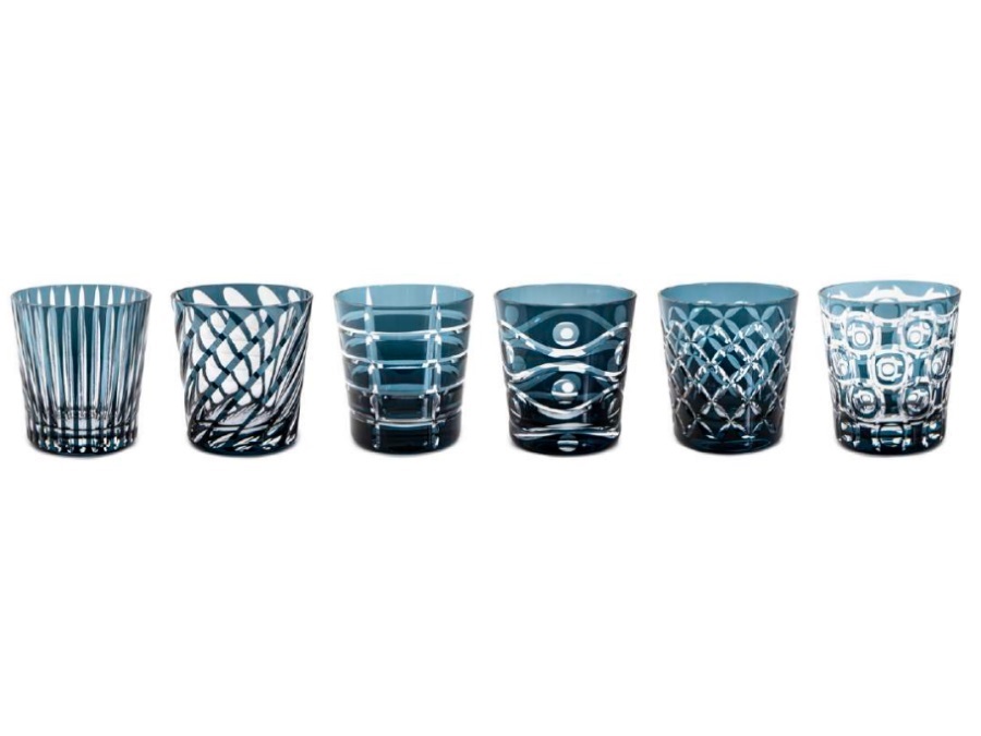 LIVELLARA S.R.L. Luxury, set 6 tumbler inkblue