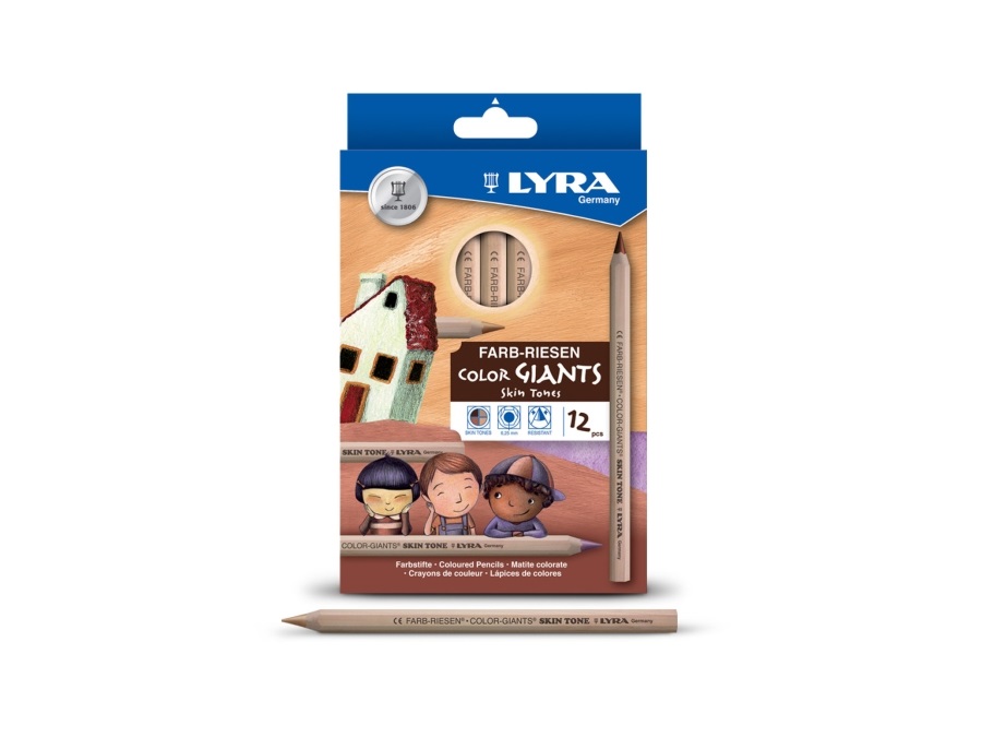 FILA Lyra Color Giants Skin Tones - confezione da 12 pastelli
