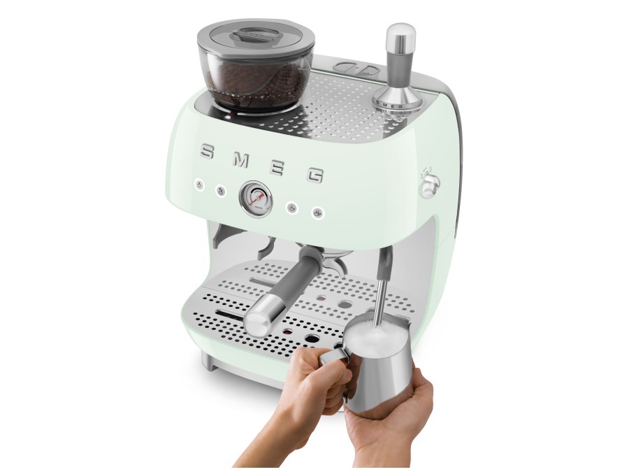 SMEG Macchina da Caffè Espresso Manuale 50's Style, verde