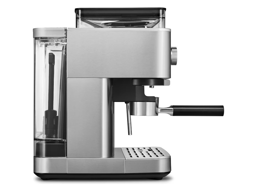 KITCHENAID Macchina per caffè espresso semi-automatica con macinacaffè - Acciaio inox