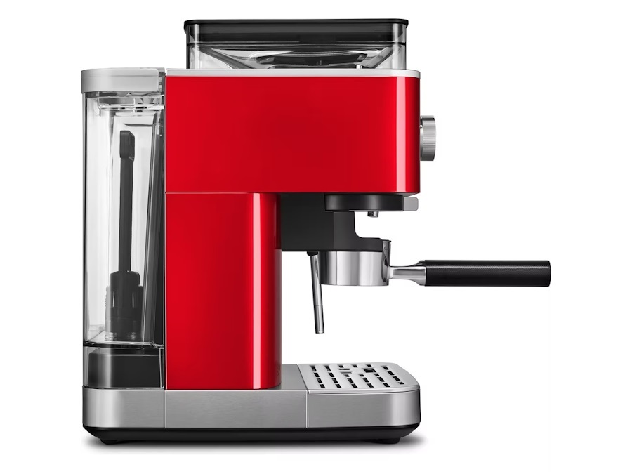 KITCHENAID Macchina per caffè espresso semi-automatica con macinacaffè - Rosso mela metallizzato