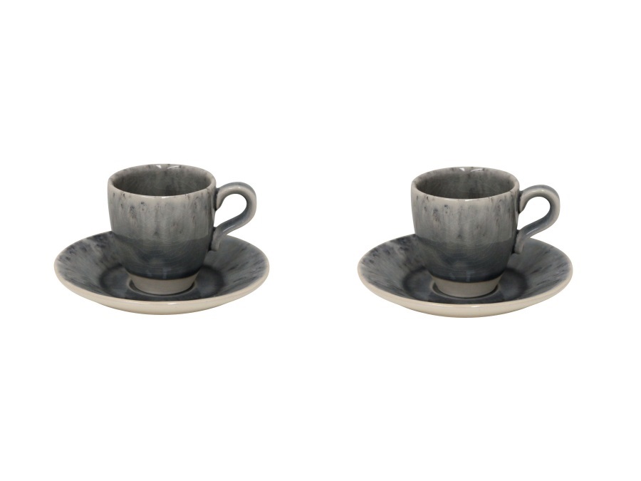 COSTA NOVA Madeira grey, set 2 tazze moka