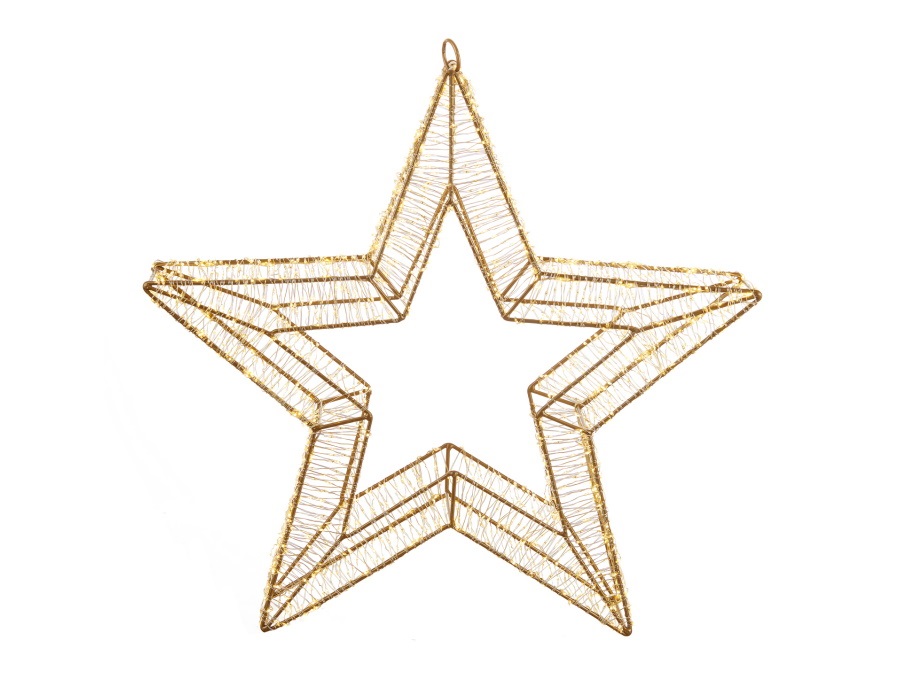 L'OCA NERA Magia di stelle, stella grande con 1920 micro led, 50x8x50h cm