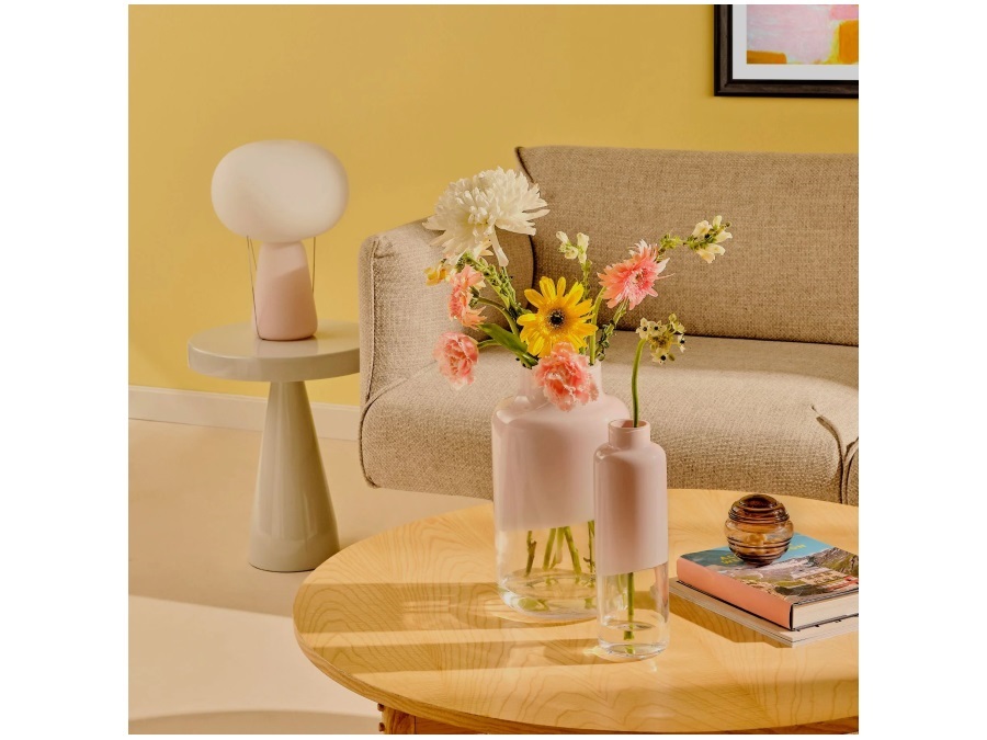 NUDE GLASS Magnolia, vaso piccolo in vetro rosa 28 cm