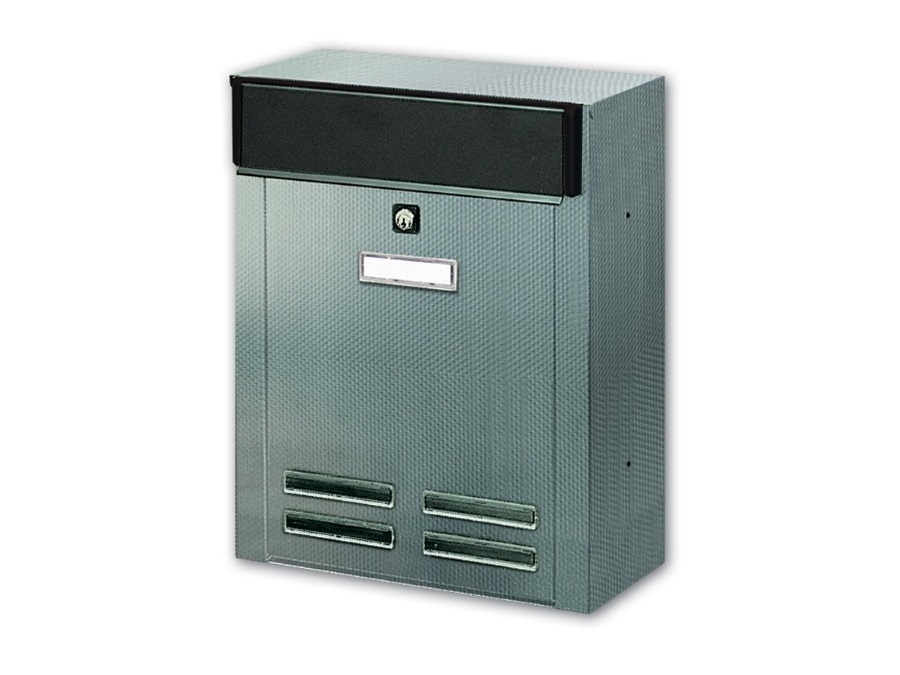 ALUBOX Magnum - Cassetta postale, a parete, ritito frontale, inox