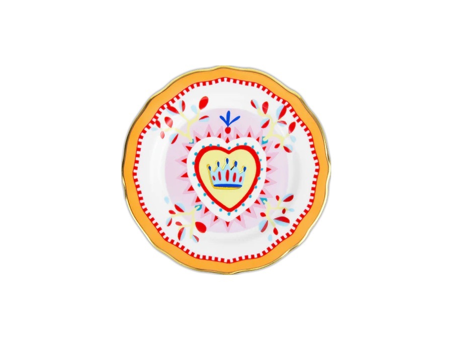 BACI MILANO Mamma mia, piatto pane in porcellana cuore Ø16 cm