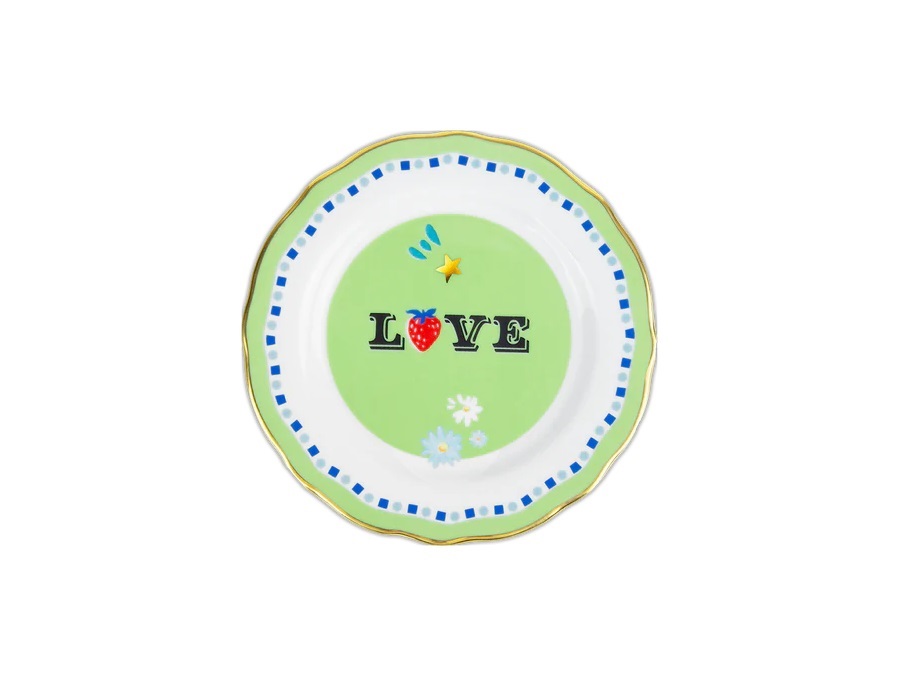 BACI MILANO Mamma mia, piatto pane in porcellana love Ø16 cm