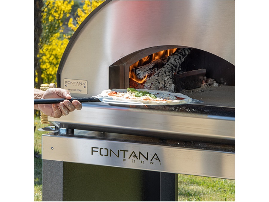 FONTANA FORNI Margherita, forno a gas rosso con carrello