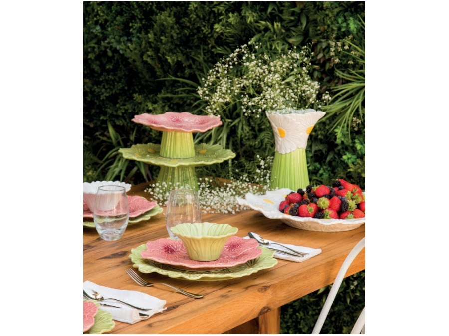 BORDALLO PINHEIRO Maria flor, piatto dessert hollyhock 22 cm