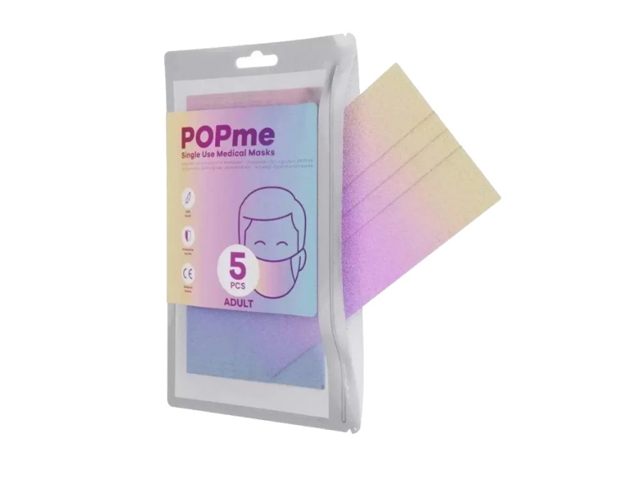 POPME Mascherina chirurgica adulto rainbow - 5 pezzi