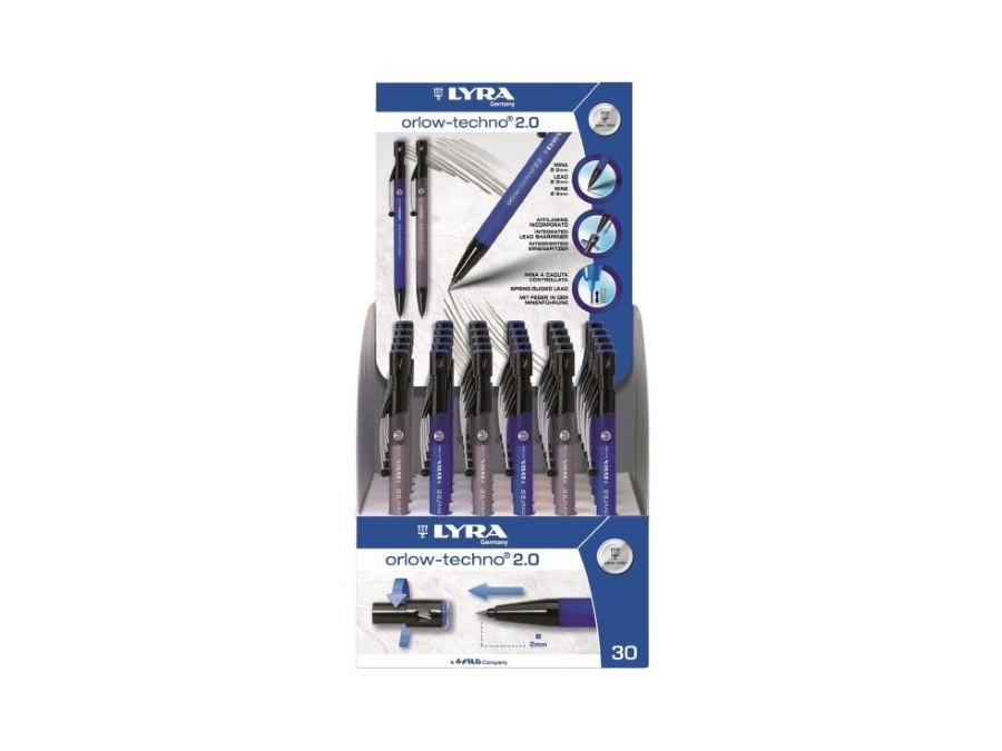 FILA Matite portamine Lyra Orlow Techno 2.0 (espositore da 30 pezzi)